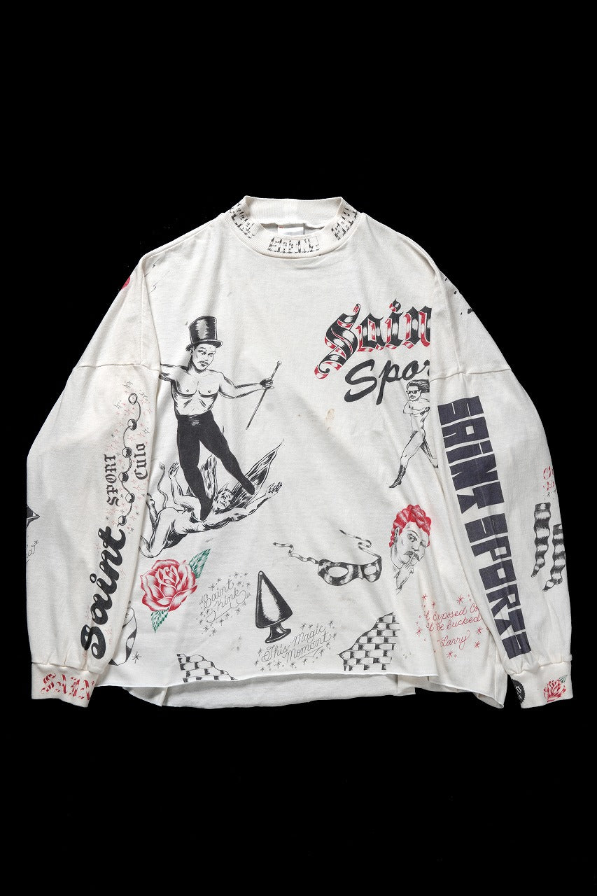SAINT Mxxxxxx × Alexis Ross LS TEE / DRAWING (WHITE)