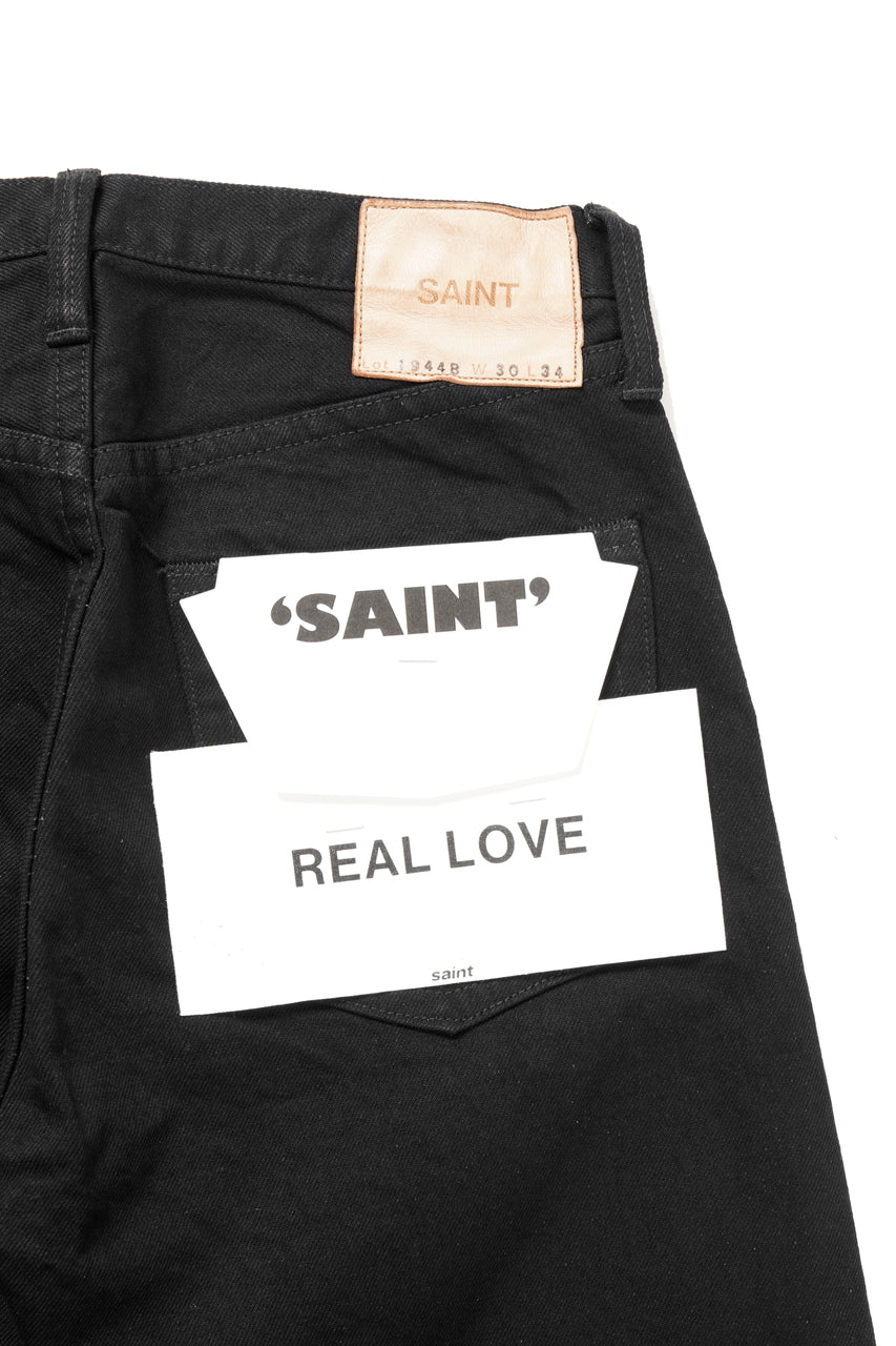 画像をギャラリービューアに読み込む, SAINT Mxxxxxx BLACK DENIM PANTS / STRAIGHT (BLACK)