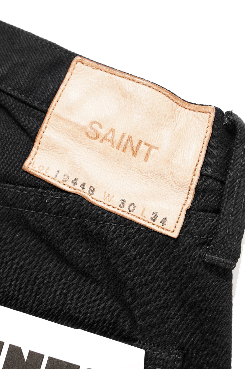画像をギャラリービューアに読み込む, SAINT Mxxxxxx BLACK DENIM PANTS / STRAIGHT (BLACK)