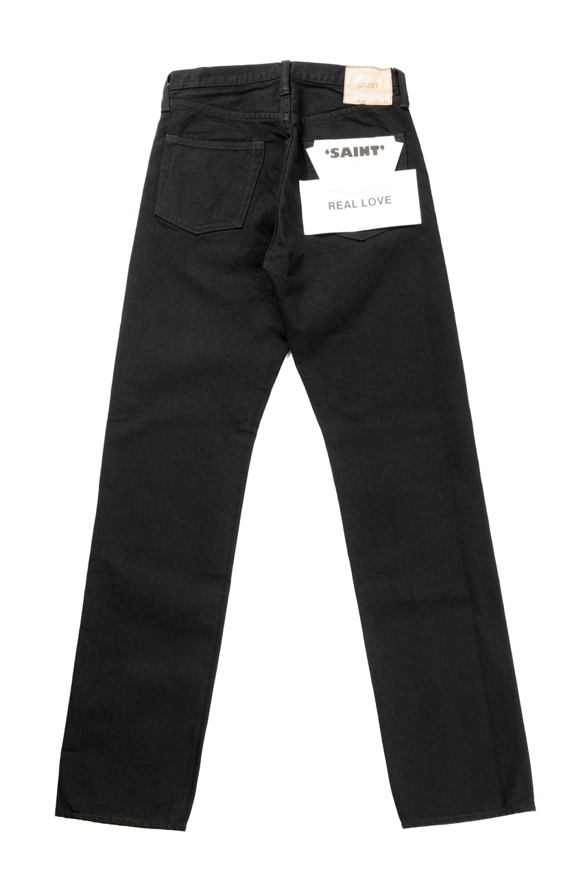 画像をギャラリービューアに読み込む, SAINT Mxxxxxx BLACK DENIM PANTS / STRAIGHT (BLACK)