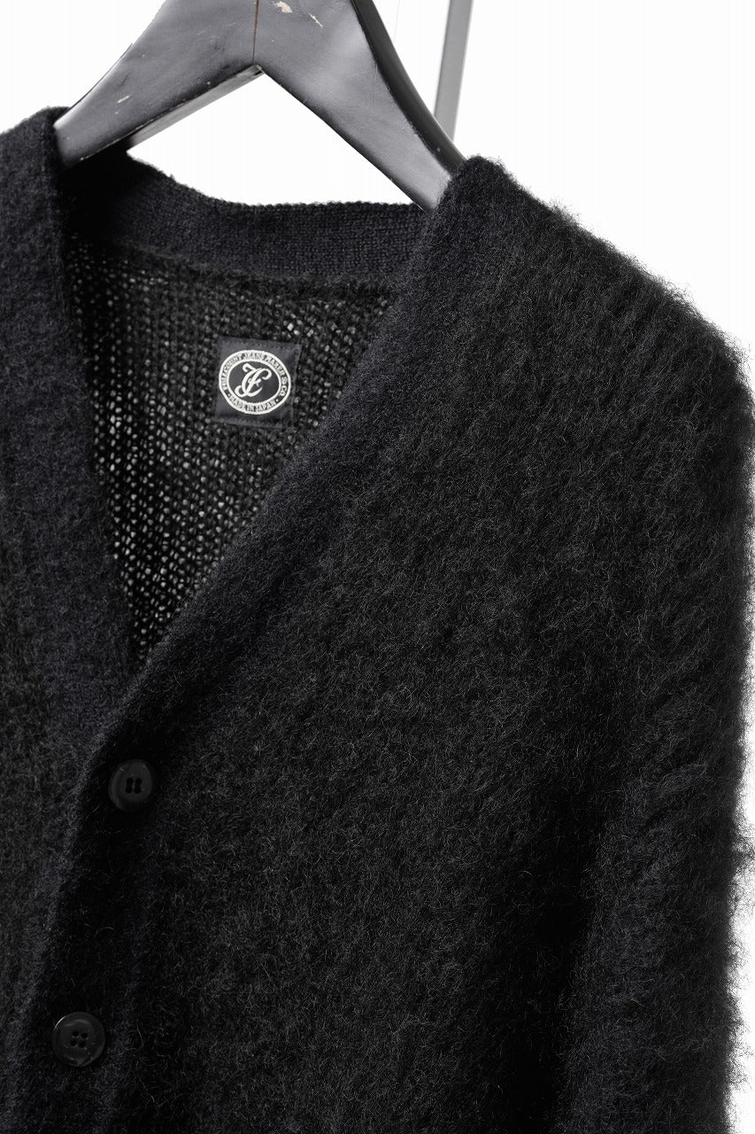 画像をギャラリービューアに読み込む, FULLCOUNT 3775 KID MOHAIR CARDIGAN (BLACK)