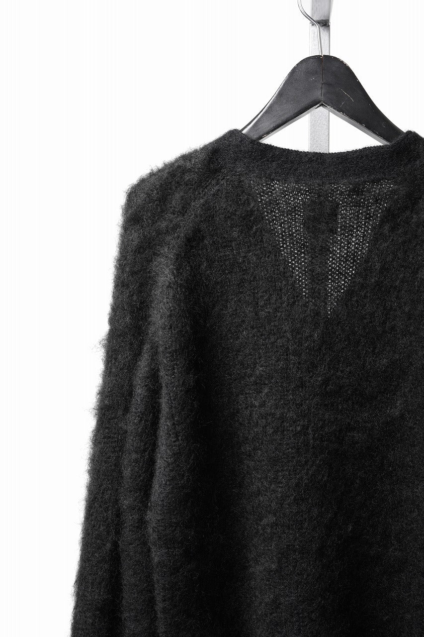 画像をギャラリービューアに読み込む, FULLCOUNT 3775 KID MOHAIR CARDIGAN (BLACK)