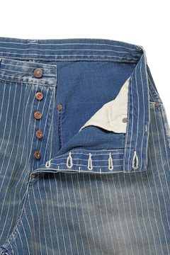 Load image into Gallery viewer, FULLCOUNT Wabash Work Pants / Slab Twill Selvedge (INDIGO BLUE / VINTAGE FADED)