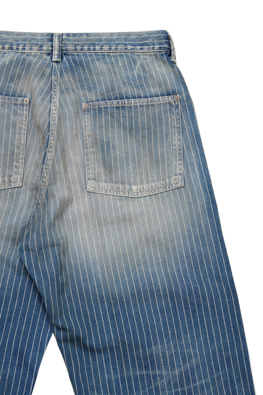 Load image into Gallery viewer, FULLCOUNT Wabash Work Pants / Slab Twill Selvedge (INDIGO BLUE / VINTAGE FADED)