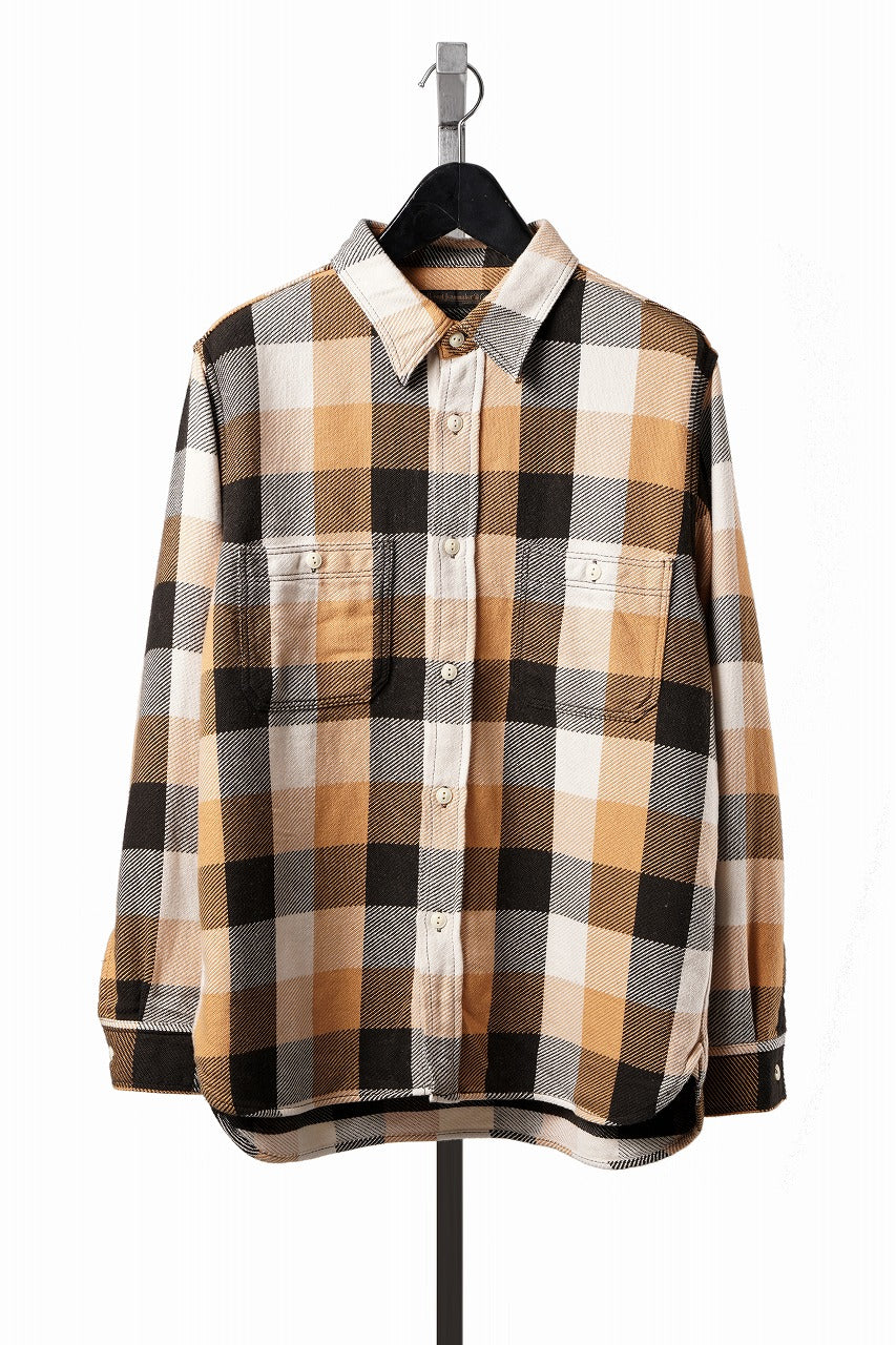 Load image into Gallery viewer, FULLCOUNT FLANNEL WORK SHIRT / ORIGINAL COTTON CHECK (BEIGE)