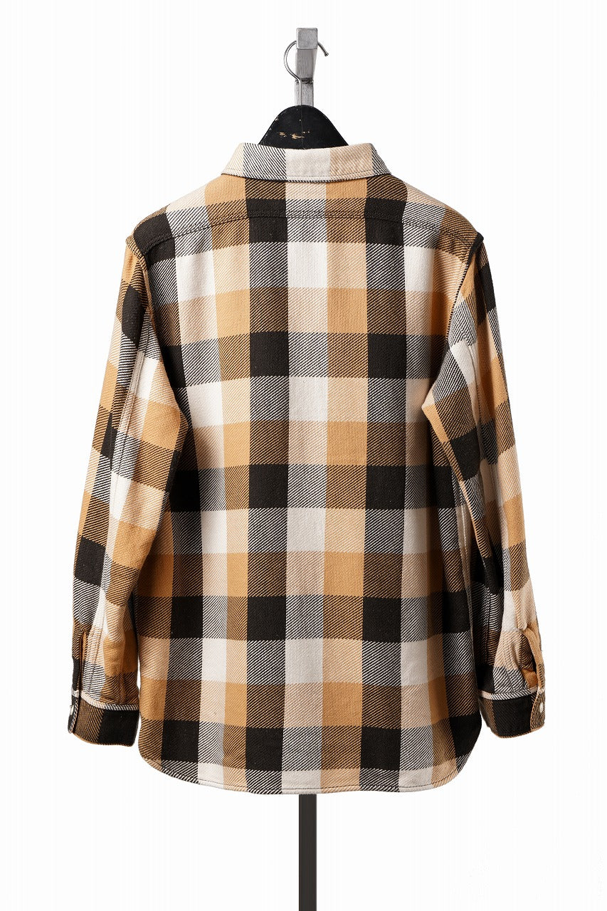 Load image into Gallery viewer, FULLCOUNT FLANNEL WORK SHIRT / ORIGINAL COTTON CHECK (BEIGE)
