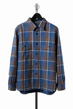 Load image into Gallery viewer, FULLCOUNT FLANNEL WORK SHIRT / ORIGINAL COTTON CHECK (BLUE)