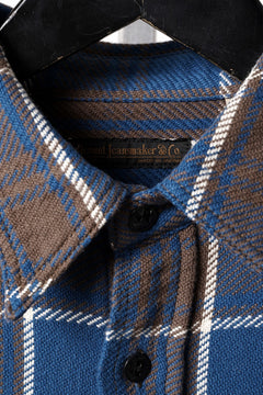 Load image into Gallery viewer, FULLCOUNT FLANNEL WORK SHIRT / ORIGINAL COTTON CHECK (BLUE)