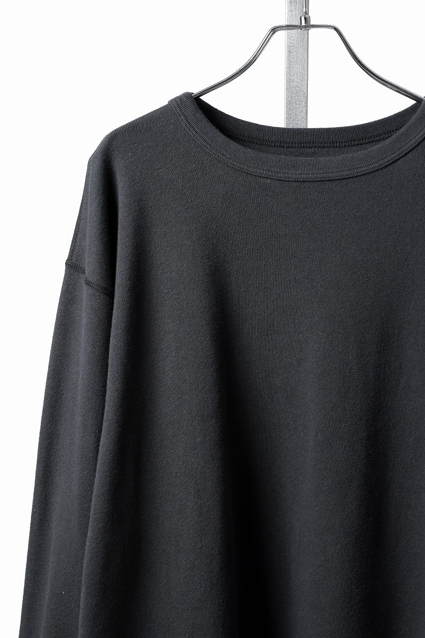 Load image into Gallery viewer, FULLCOUNT BRUSHED RIB FLAT SEAM LONG SLEEVE T SHIRT / ORIGINAL 30/- BRUSHED RIB (INK BLACK)