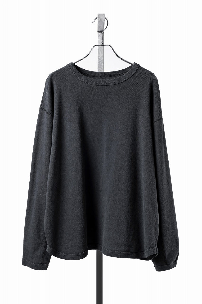 Load image into Gallery viewer, FULLCOUNT BRUSHED RIB FLAT SEAM LONG SLEEVE T SHIRT / ORIGINAL 30/- BRUSHED RIB (INK BLACK)