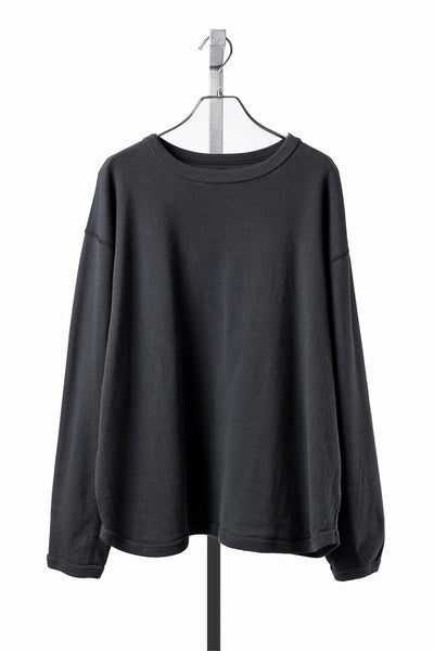 FULLCOUNT BRUSHED RIB FLAT SEAM LONG SLEEVE T SHIRT / ORIGINAL 30/- BRUSHED RIB (INK BLACK)