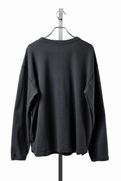Load image into Gallery viewer, FULLCOUNT BRUSHED RIB FLAT SEAM LONG SLEEVE T SHIRT / ORIGINAL 30/- BRUSHED RIB (INK BLACK)