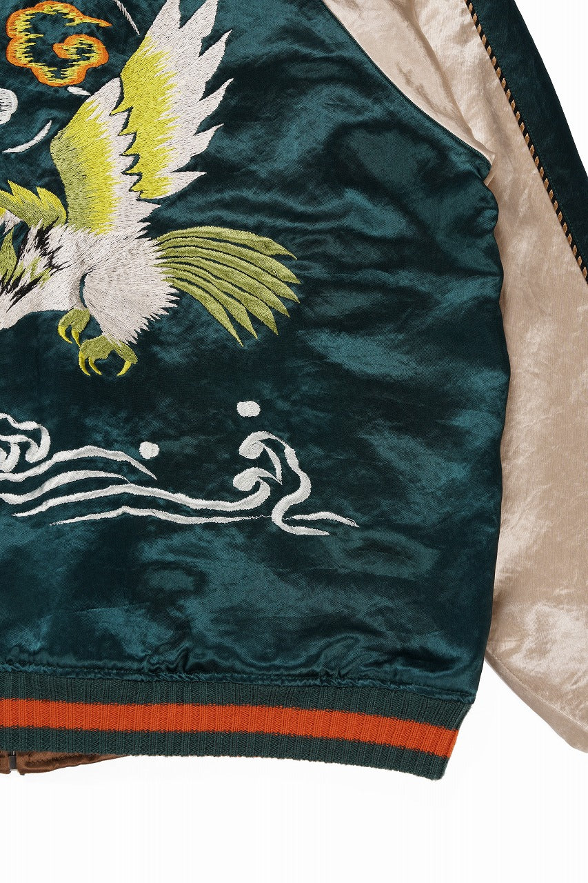 FULLCOUNT REVERSIBLE SKAJAN "HAWK & DRAGON" (GREEN x ECRU / BROWN x ECRU)