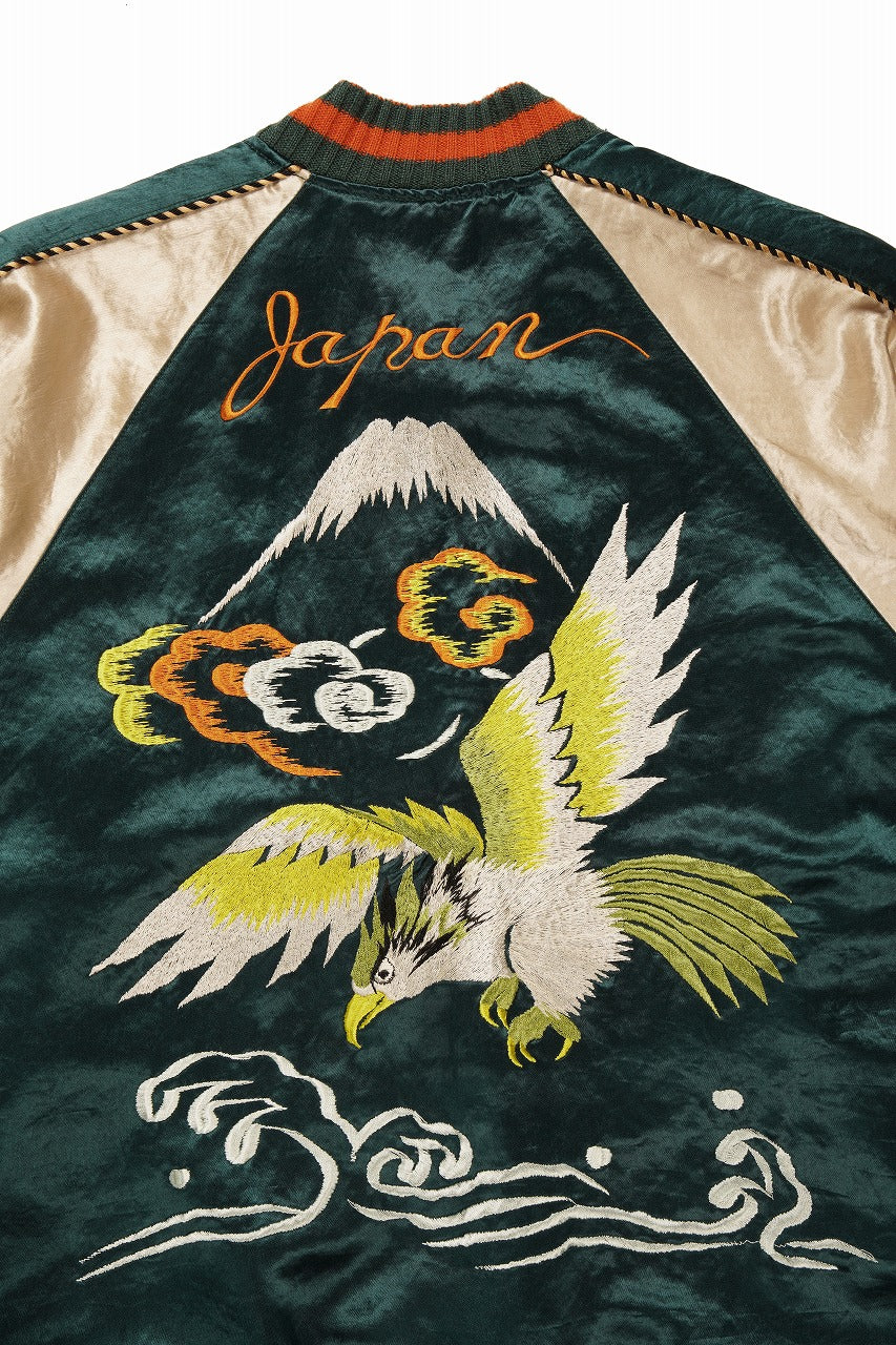 FULLCOUNT REVERSIBLE SKAJAN "HAWK & DRAGON" (GREEN x ECRU / BROWN x ECRU)