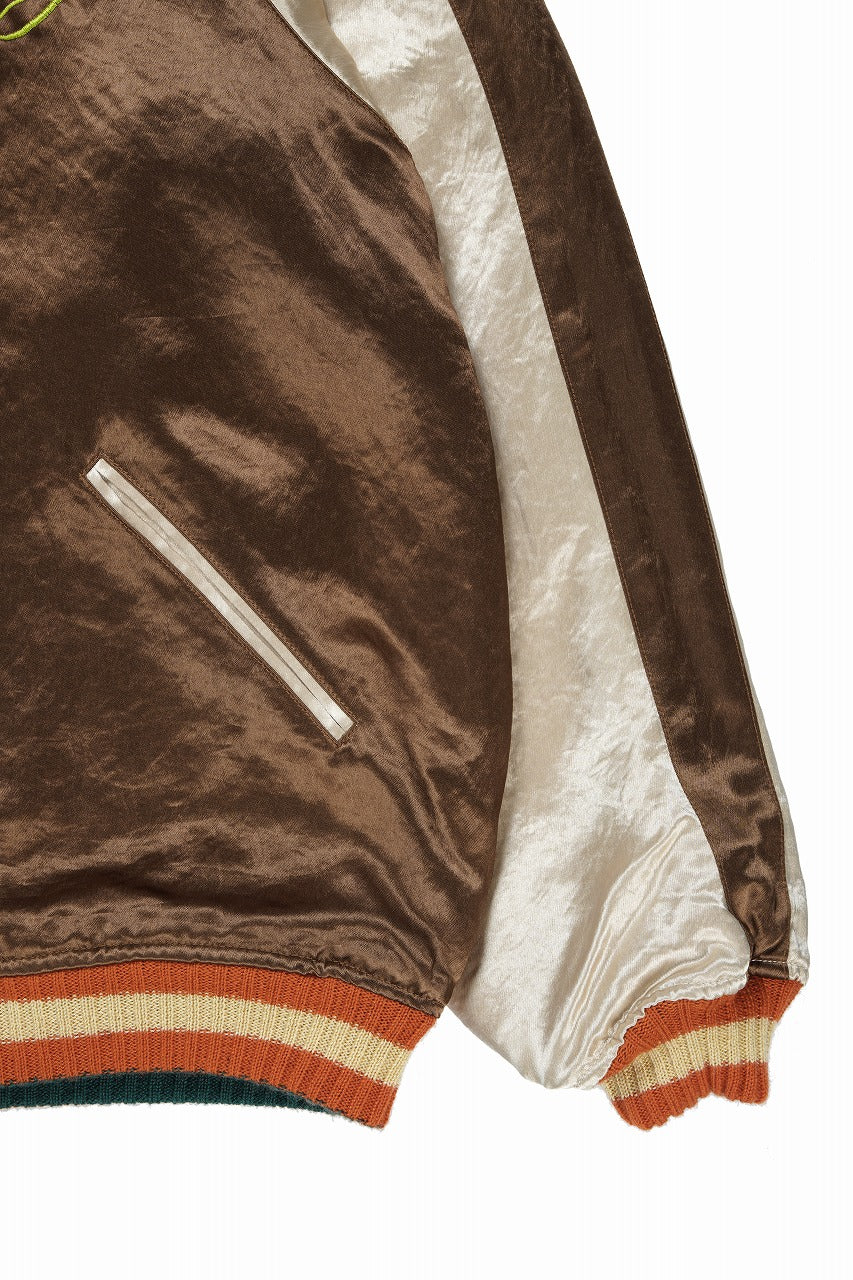 FULLCOUNT REVERSIBLE SKAJAN "HAWK & DRAGON" (GREEN x ECRU / BROWN x ECRU)