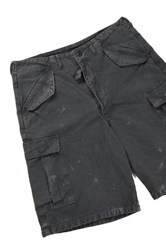 Load image into Gallery viewer, FULLCOUNT 1144VE Tent Cloth Field Cargo Shorts VE / Vintage Effect (Faded Black)