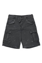 Load image into Gallery viewer, FULLCOUNT 1144VE Tent Cloth Field Cargo Shorts VE / Vintage Effect (Faded Black)