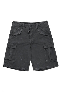 Load image into Gallery viewer, FULLCOUNT 1144VE Tent Cloth Field Cargo Shorts VE / Vintage Effect (Faded Black)