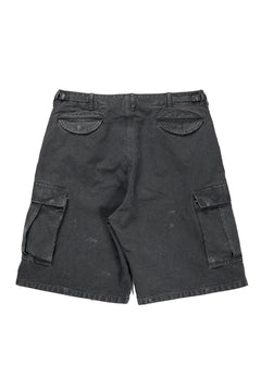 Load image into Gallery viewer, FULLCOUNT 1144VE Tent Cloth Field Cargo Shorts VE / Vintage Effect (Faded Black)