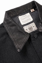 Load image into Gallery viewer, FULLCOUNT x GDC GFC2001 Leather Collar Denim Chore Jacket (BLACK)