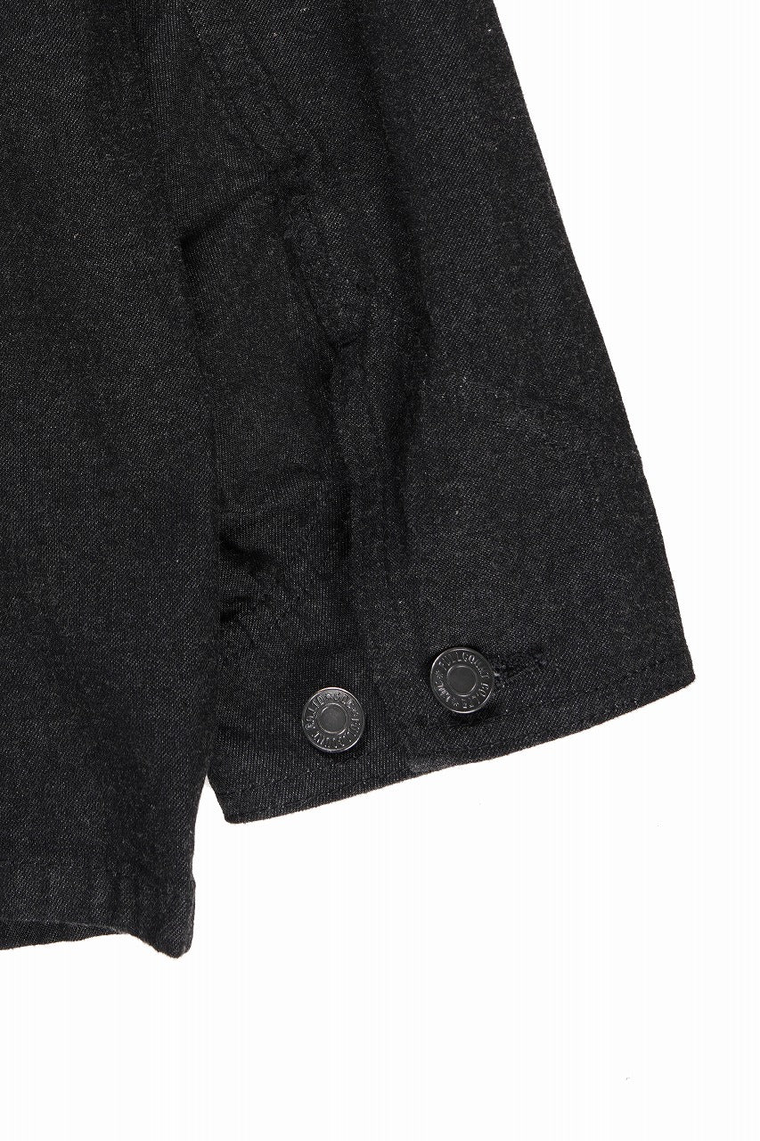 Load image into Gallery viewer, FULLCOUNT x GDC GFC2001 Leather Collar Denim Chore Jacket (BLACK)