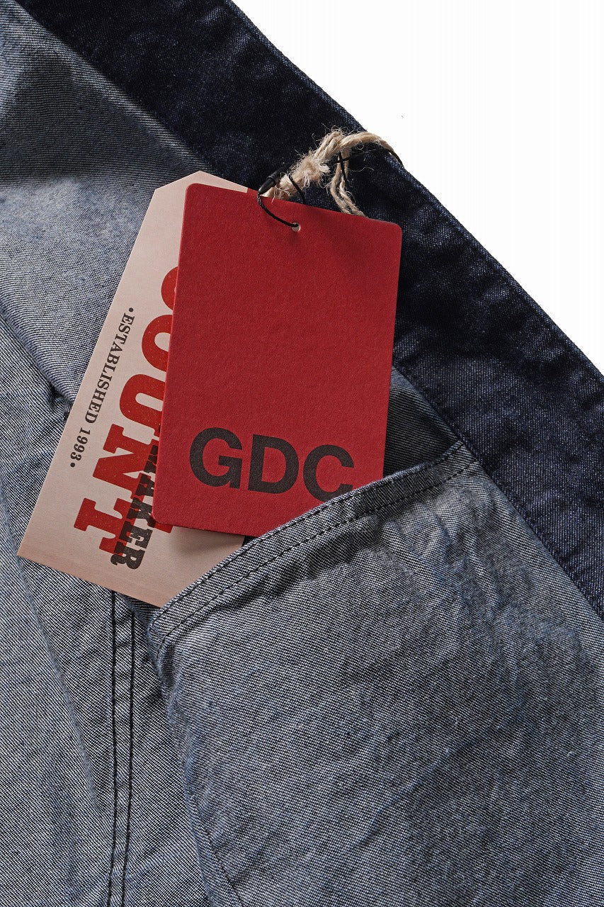画像をギャラリービューアに読み込む, FULLCOUNT x GDC GFC2001 Leather Collar Denim Chore Jacket (INDIGO)