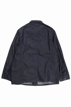 画像をギャラリービューアに読み込む, FULLCOUNT x GDC GFC2001 Leather Collar Denim Chore Jacket (INDIGO)