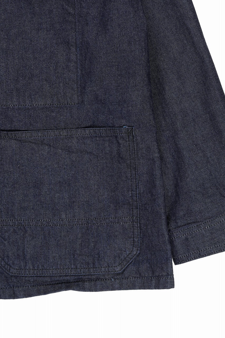 画像をギャラリービューアに読み込む, FULLCOUNT x GDC GFC2001 Leather Collar Denim Chore Jacket (INDIGO)