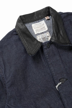 画像をギャラリービューアに読み込む, FULLCOUNT x GDC GFC2001 Leather Collar Denim Chore Jacket (INDIGO)