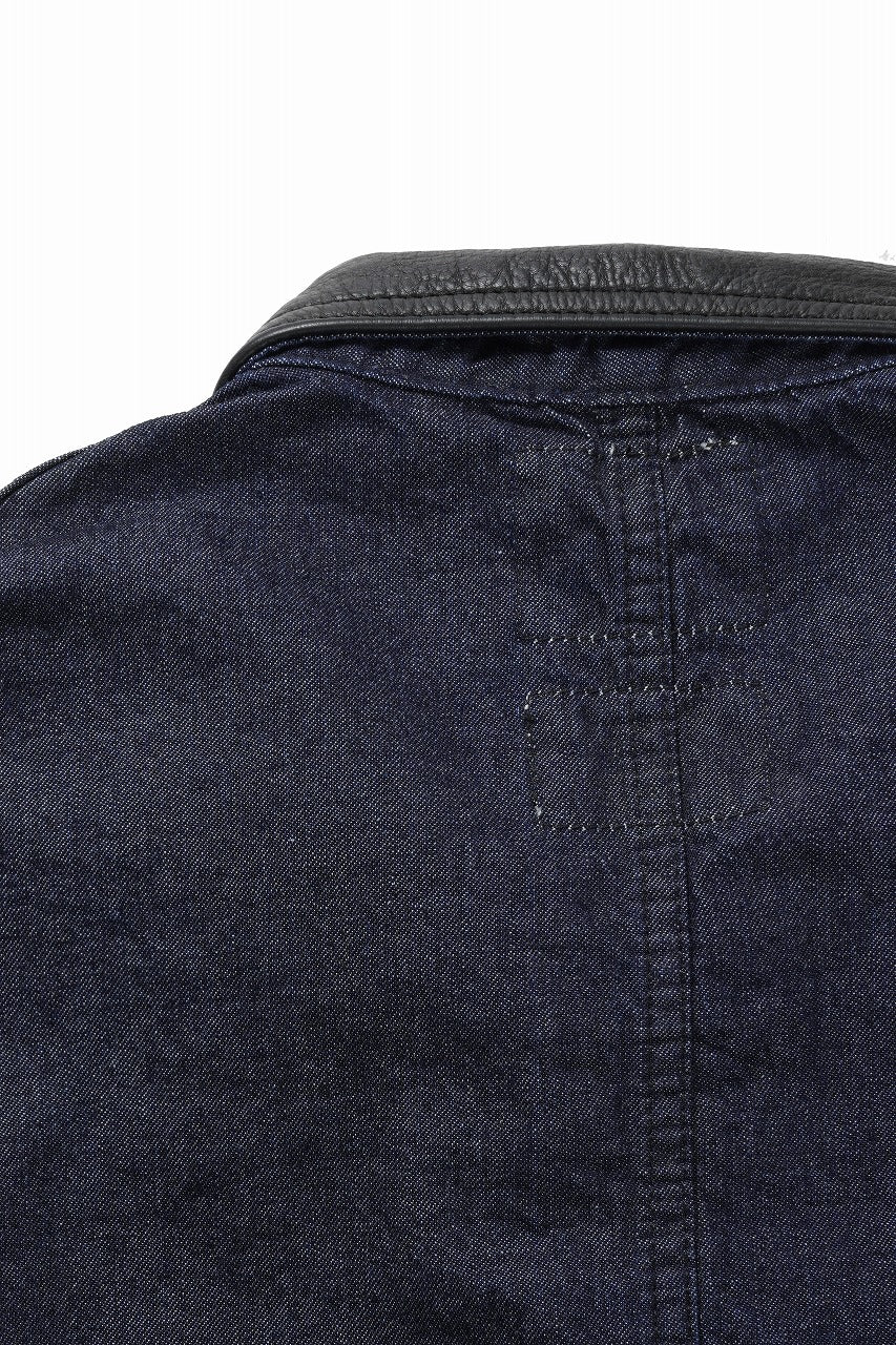 画像をギャラリービューアに読み込む, FULLCOUNT x GDC GFC2001 Leather Collar Denim Chore Jacket (INDIGO)