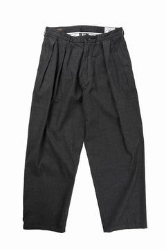 画像をギャラリービューアに読み込む, FULLCOUNT x GDC GFC1001 Big Denim Tuck Trousers (BLACK)