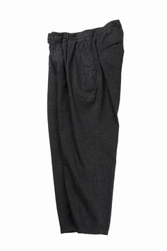 画像をギャラリービューアに読み込む, FULLCOUNT x GDC GFC1001 Big Denim Tuck Trousers (BLACK)