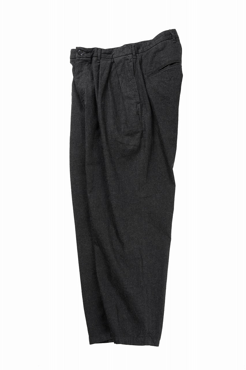 画像をギャラリービューアに読み込む, FULLCOUNT x GDC GFC1001 Big Denim Tuck Trousers (BLACK)