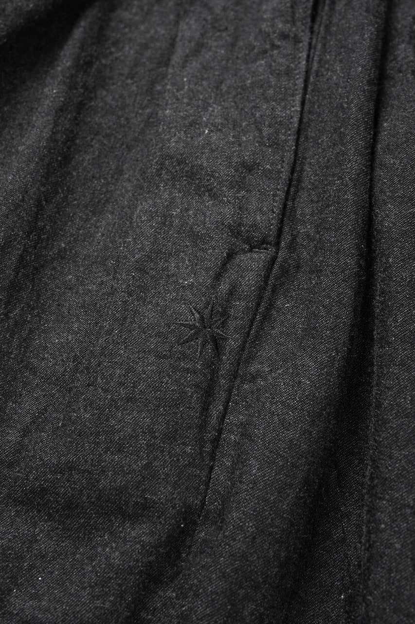 画像をギャラリービューアに読み込む, FULLCOUNT x GDC GFC1001 Big Denim Tuck Trousers (BLACK)