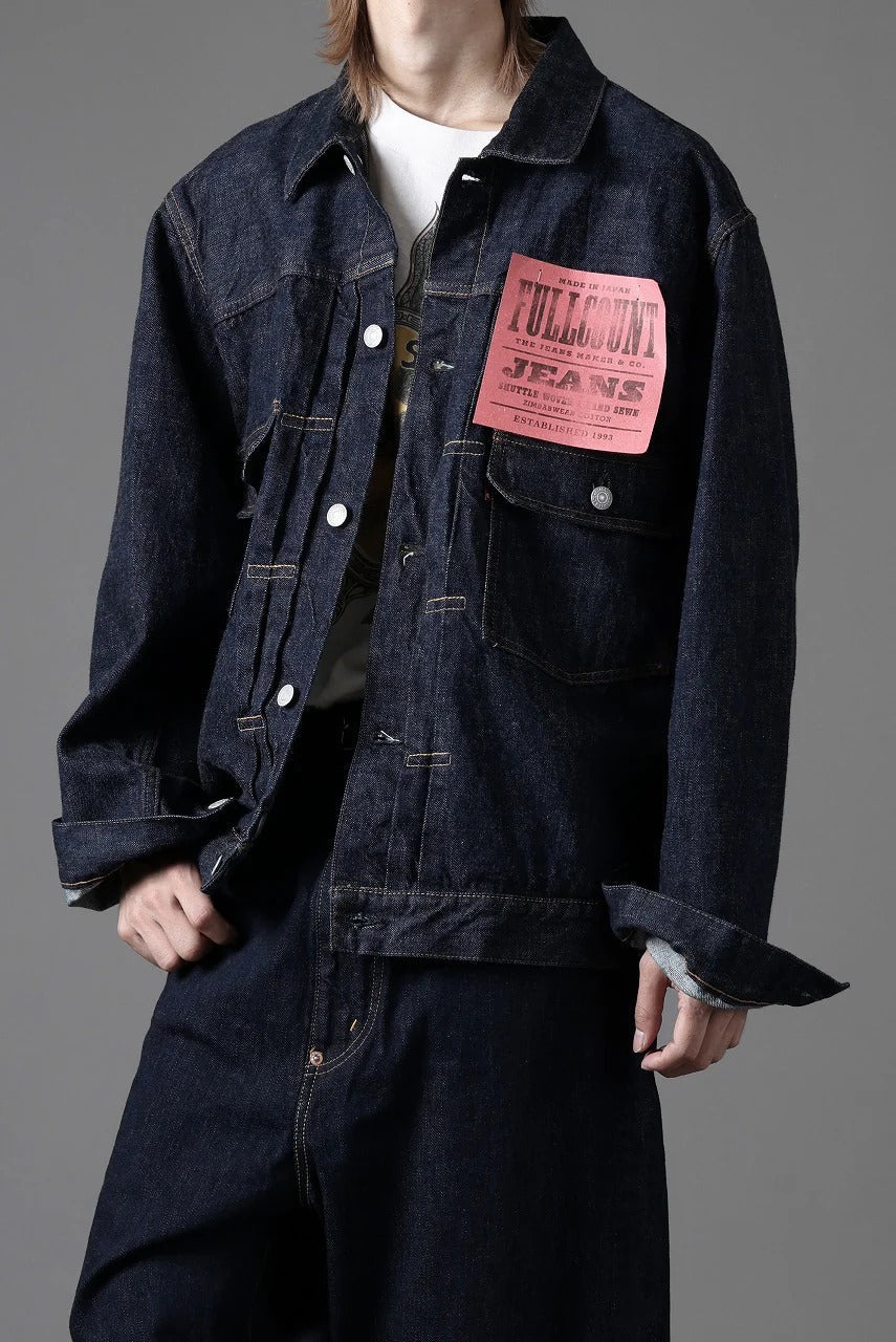 画像をギャラリービューアに読み込む, FULLCOUNT 2102W Type-2 Jean Jacket / 13.7oz Zimbabwe Selvedge Denim (INDIGO BLUE / ONE WASHED)