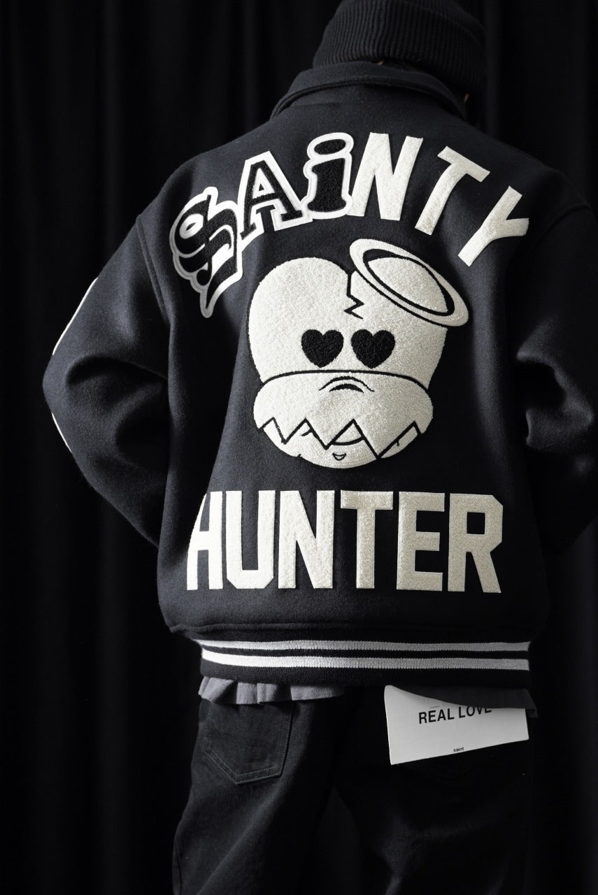 画像をギャラリービューアに読み込む, SAINT Mxxxxxx x BOUNTY HUNTER VARSITY JACKET / SAINTY HUNTER (BLACK)