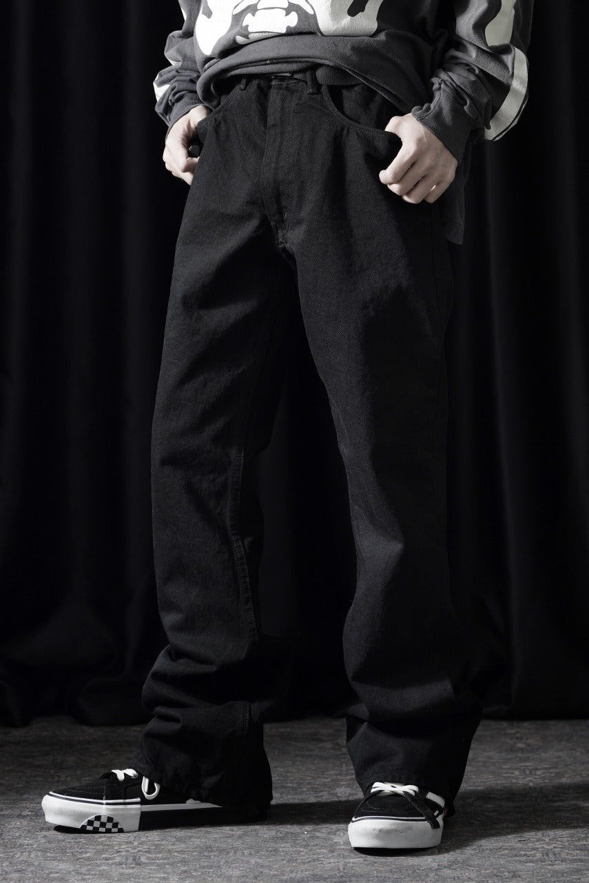画像をギャラリービューアに読み込む, SAINT Mxxxxxx BLACK DENIM PANTS / FLARE (BLACK)