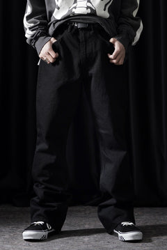 画像をギャラリービューアに読み込む, SAINT Mxxxxxx BLACK DENIM PANTS / FLARE (BLACK)