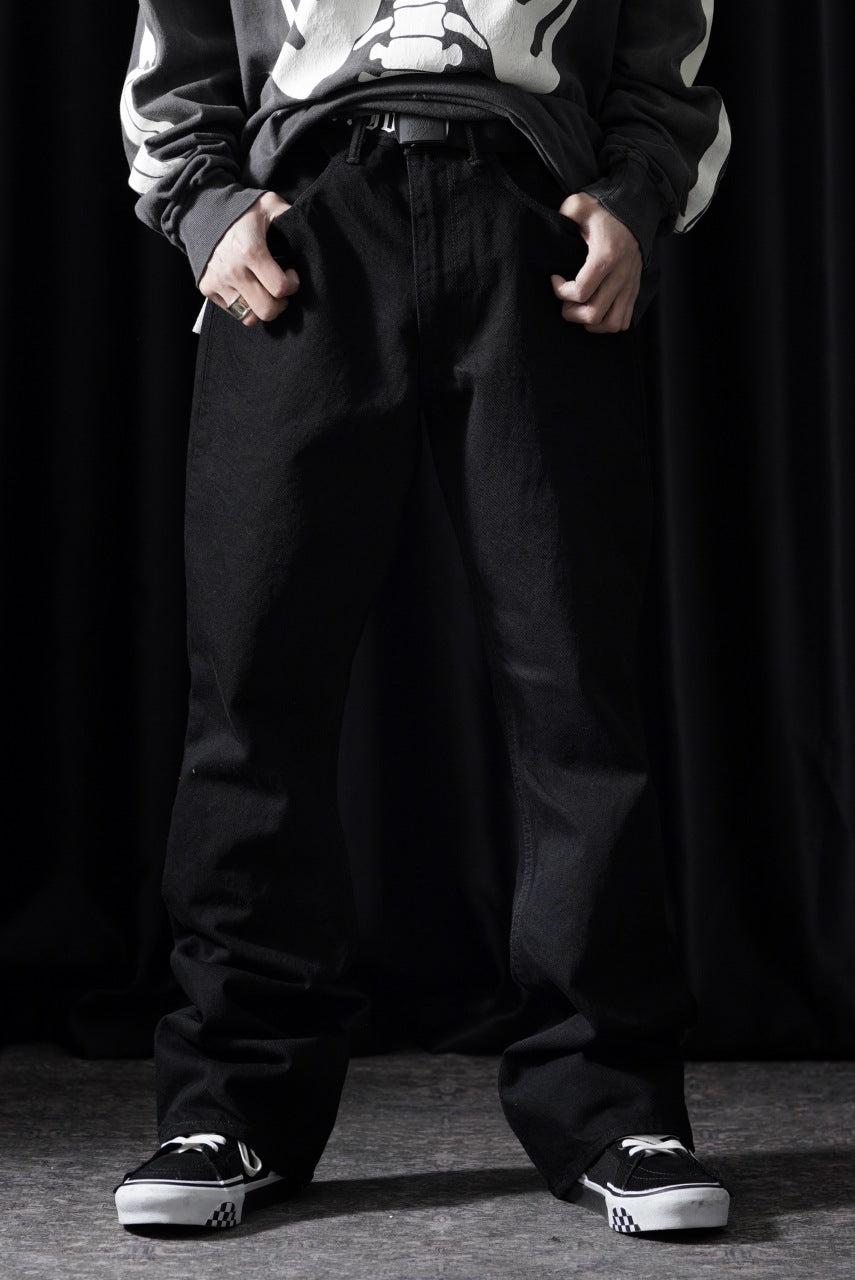画像をギャラリービューアに読み込む, SAINT Mxxxxxx BLACK DENIM PANTS / FLARE (BLACK)