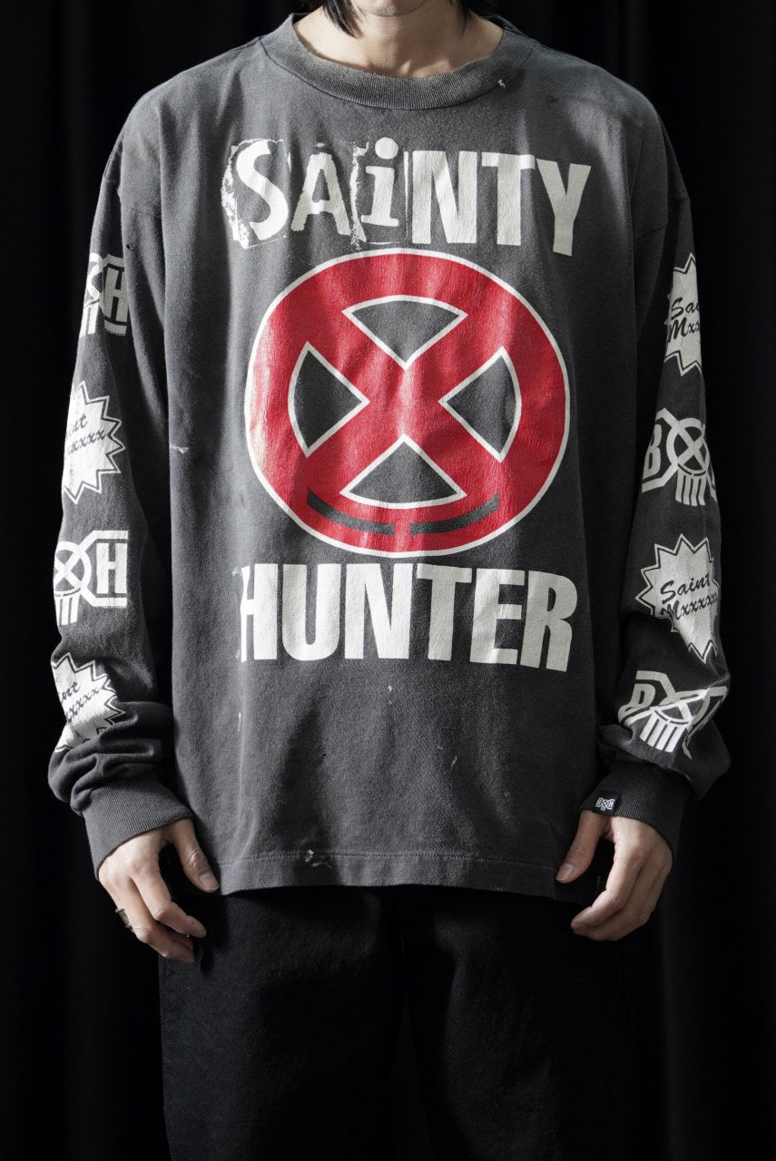 画像をギャラリービューアに読み込む, SAINT Mxxxxxx x BOUNTY HUNTER LS T-SHIRT / SAINTY HUNTER (BLACK)