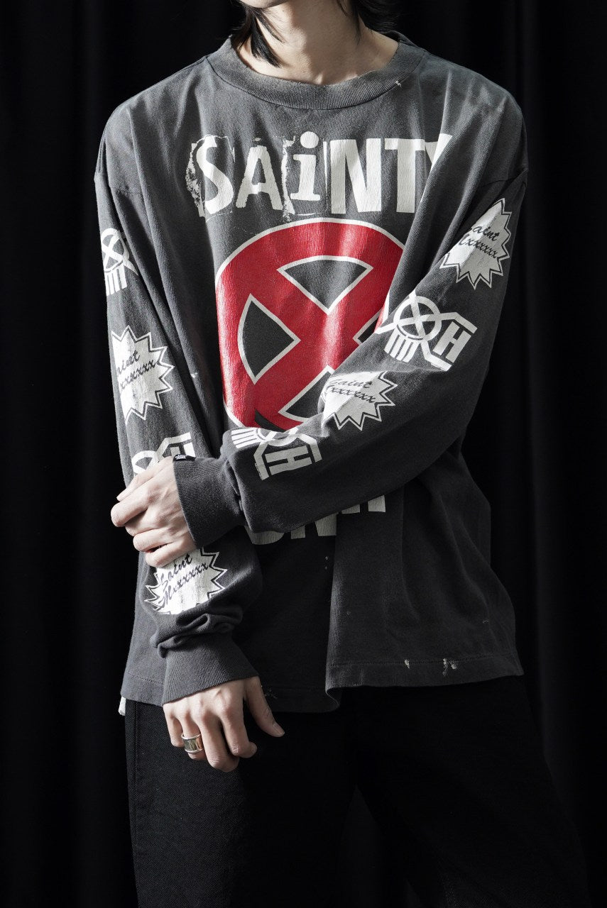 画像をギャラリービューアに読み込む, SAINT Mxxxxxx x BOUNTY HUNTER LS T-SHIRT / SAINTY HUNTER (BLACK)