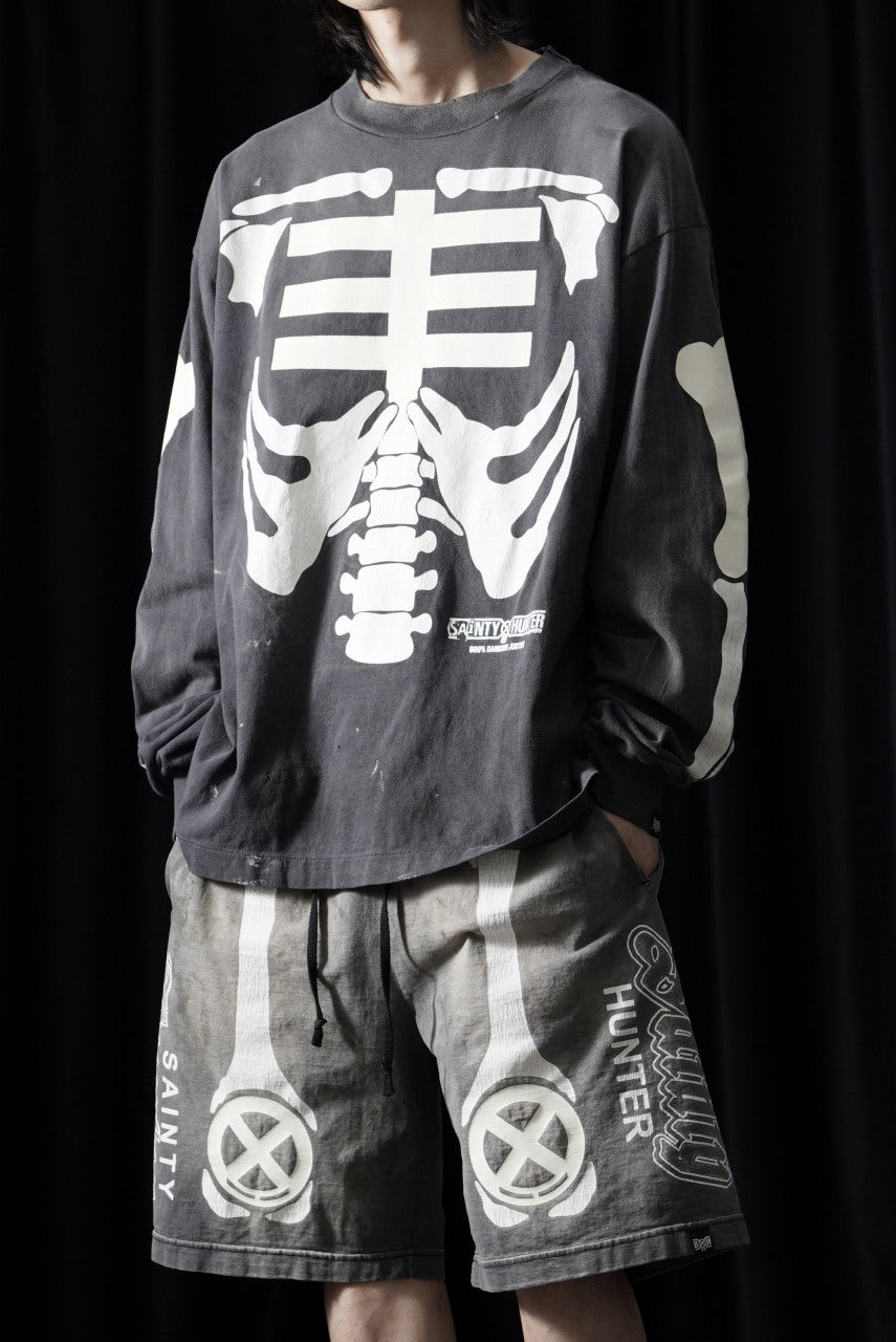 画像をギャラリービューアに読み込む, SAINT Mxxxxxx x BOUNTY HUNTER LS T-SHIRT / BONE (BLACK)
