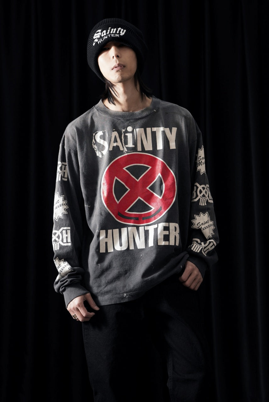 画像をギャラリービューアに読み込む, SAINT Mxxxxxx x BOUNTY HUNTER LS T-SHIRT / SAINTY HUNTER (BLACK)