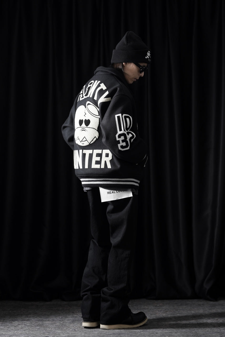 画像をギャラリービューアに読み込む, SAINT Mxxxxxx x BOUNTY HUNTER VARSITY JACKET / SAINTY HUNTER (BLACK)