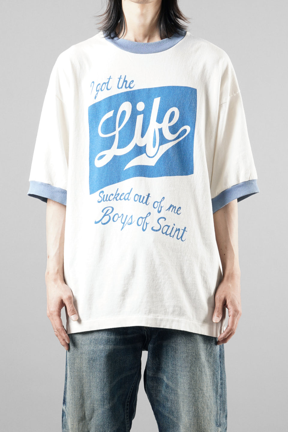 画像をギャラリービューアに読み込む, SAINT Mxxxxxx x Boys of Summer SS TEE / RINGER (WHITE)