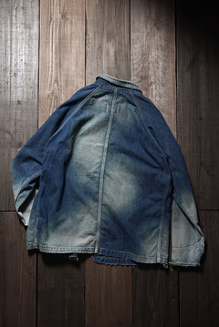 Load image into Gallery viewer, FULLCOUNT x N/07 exclusive COVER ALL JACKET / 10.5oz Zimbabwe Denim (INDIGO BLUE / EFFECTED)
