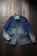 Load image into Gallery viewer, FULLCOUNT x N/07 exclusive COVER ALL JACKET / 10.5oz Zimbabwe Denim (INDIGO BLUE / EFFECTED)