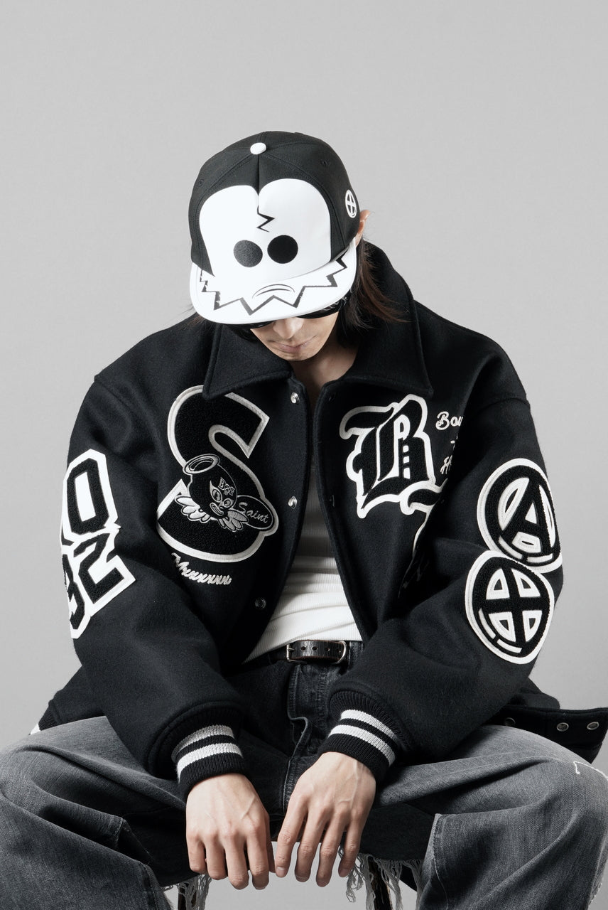 Load image into Gallery viewer, SAINT Mxxxxxx × BOUNTY HUNTER CAP / SKULL-KUN (BLACK)