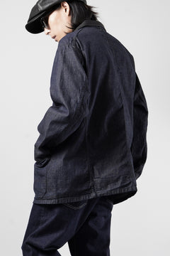 画像をギャラリービューアに読み込む, FULLCOUNT x GDC GFC2001 Leather Collar Denim Chore Jacket (INDIGO)