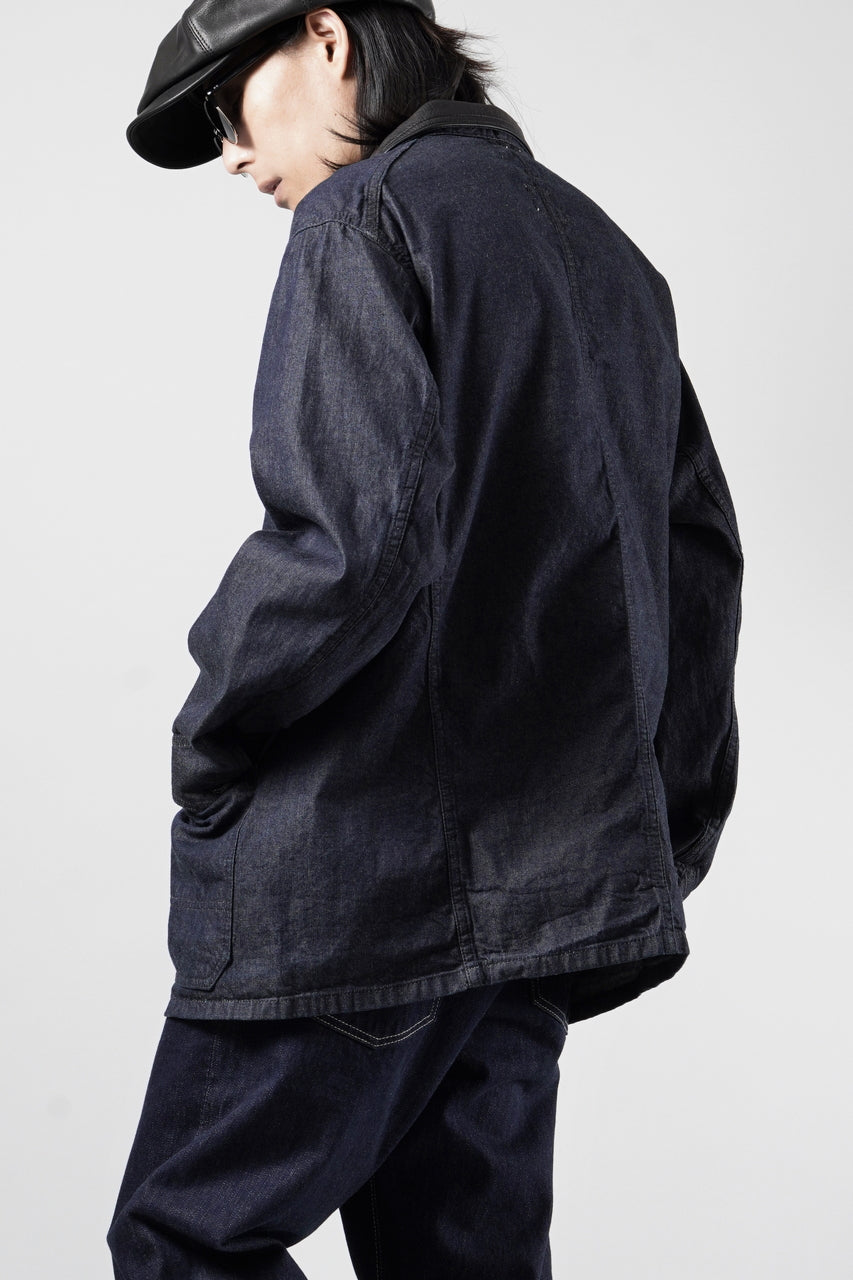 画像をギャラリービューアに読み込む, FULLCOUNT x GDC GFC2001 Leather Collar Denim Chore Jacket (INDIGO)